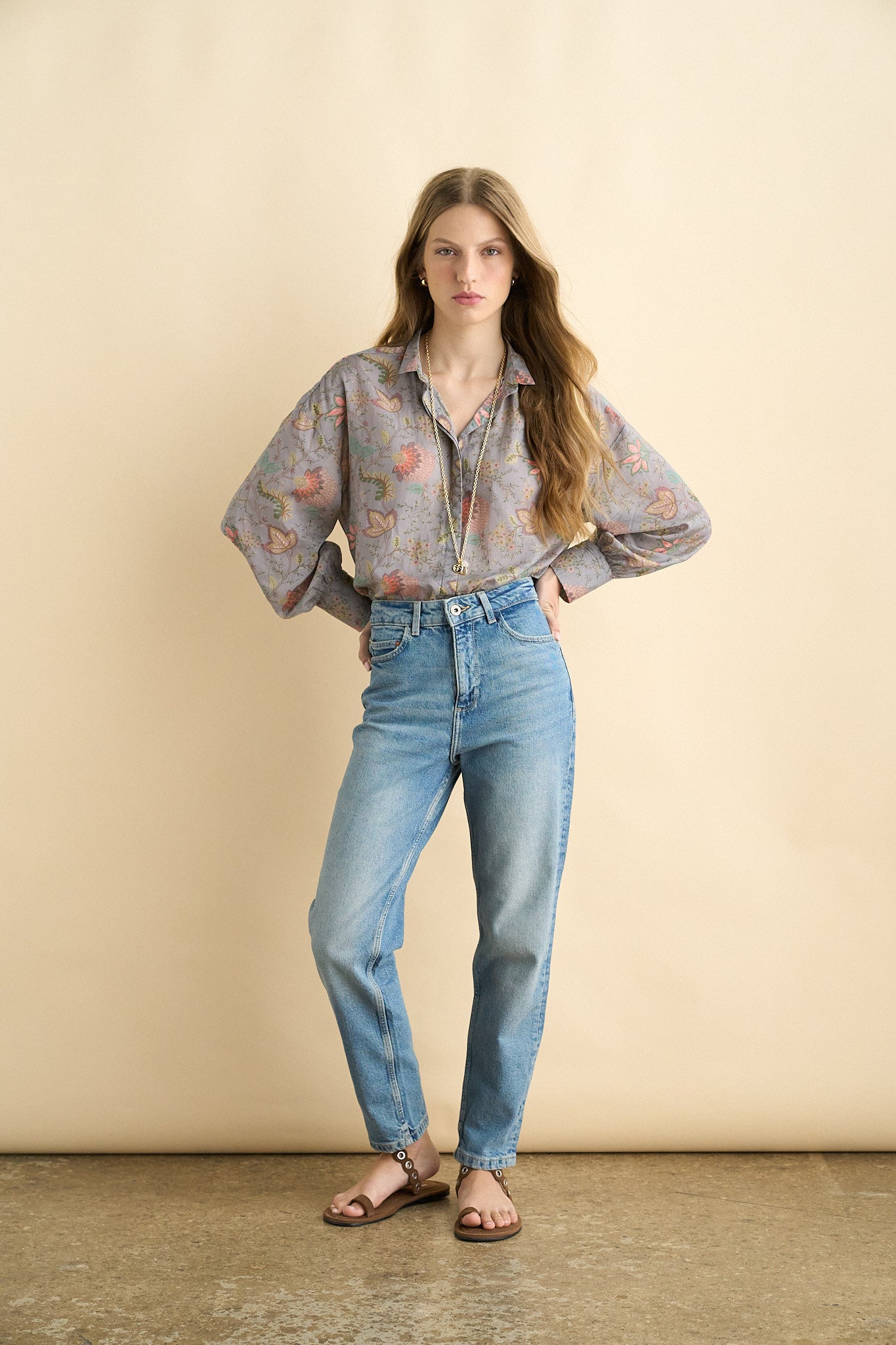 Alexa blouse blue