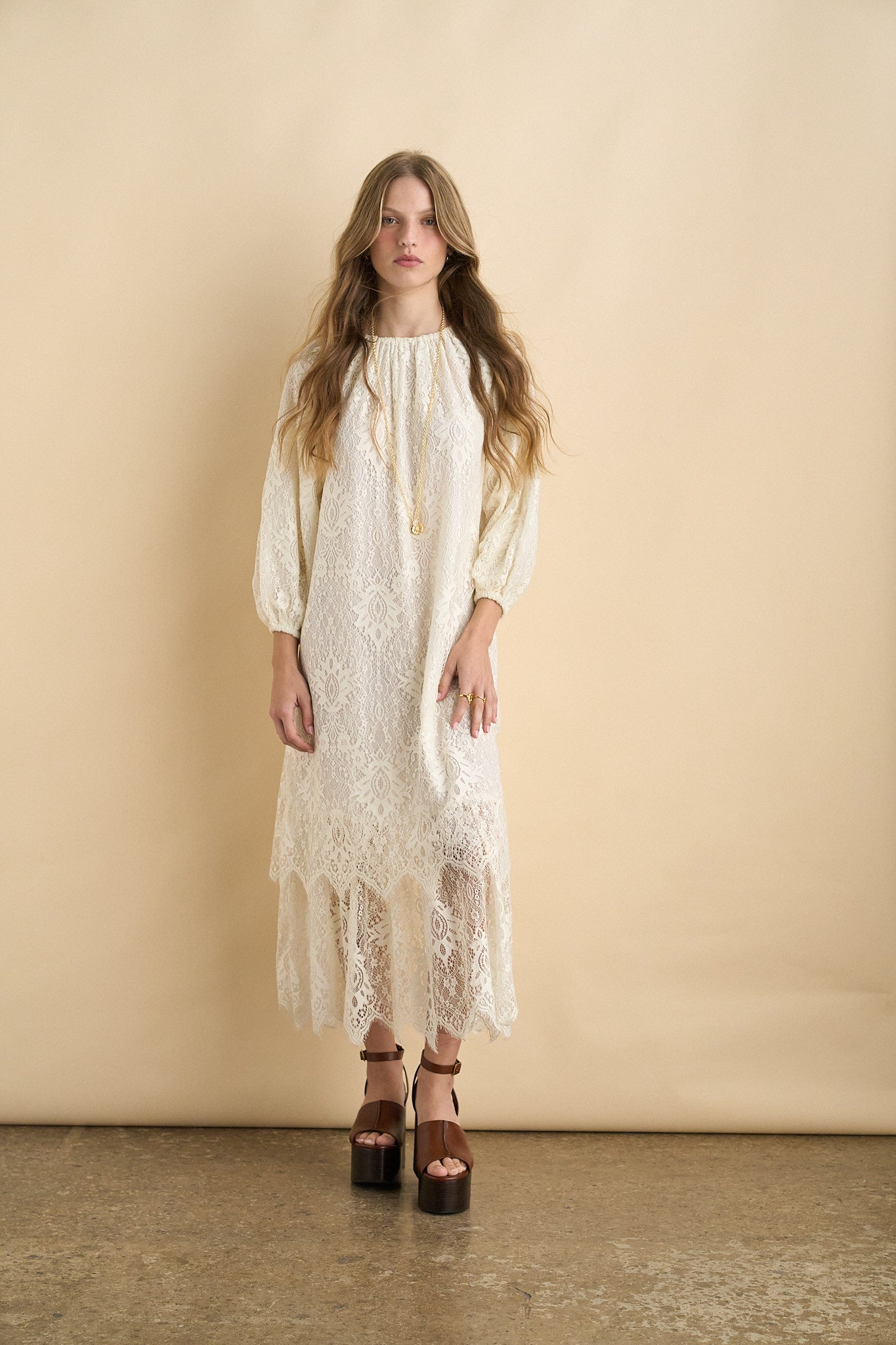 Megan dress Ecru