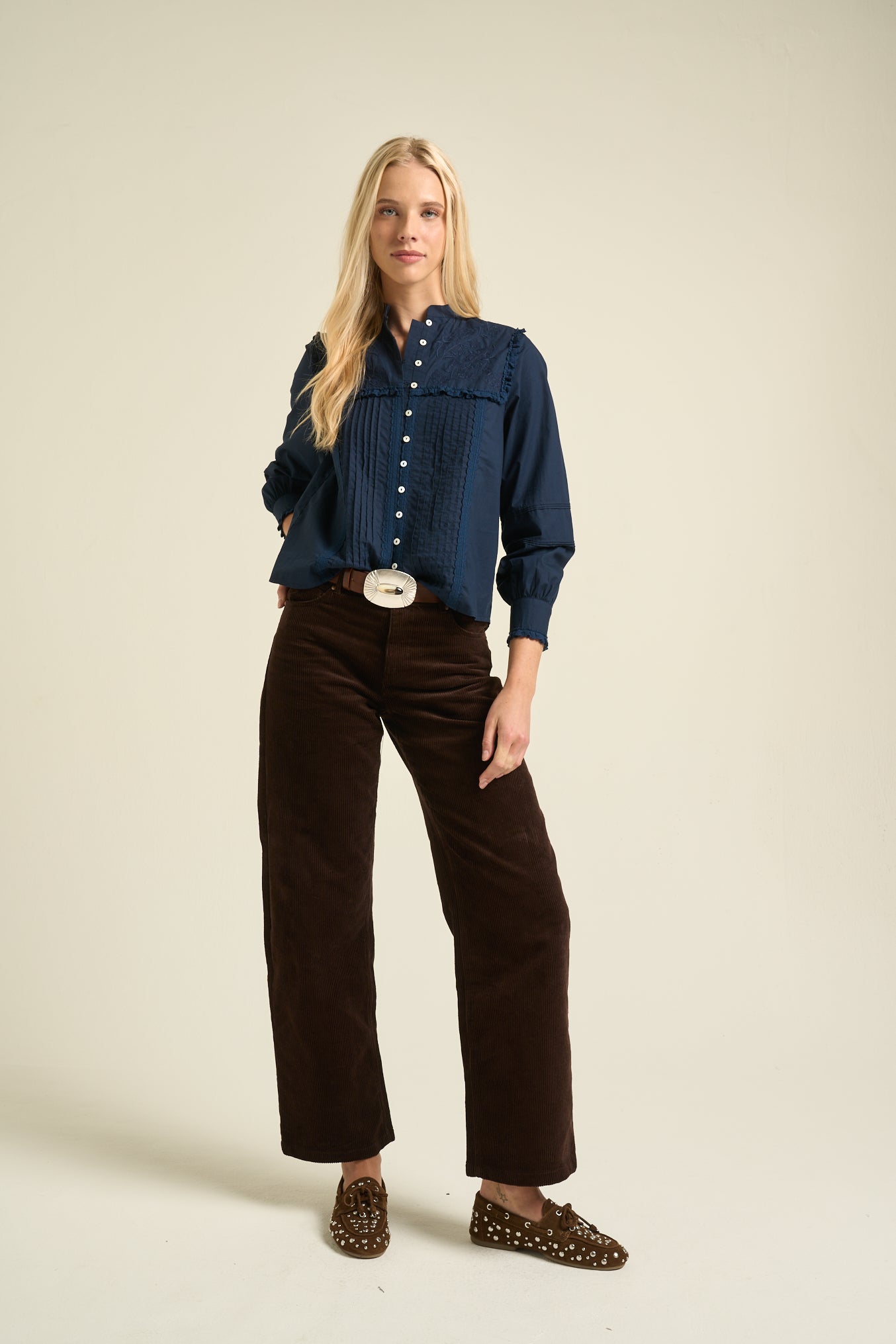Mila Blouse Navy