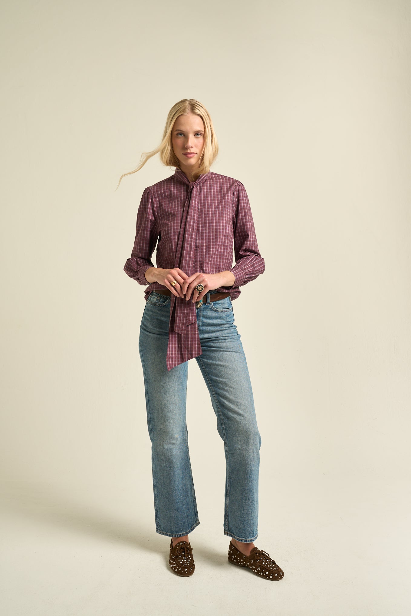 Lily Blouse Burgundy