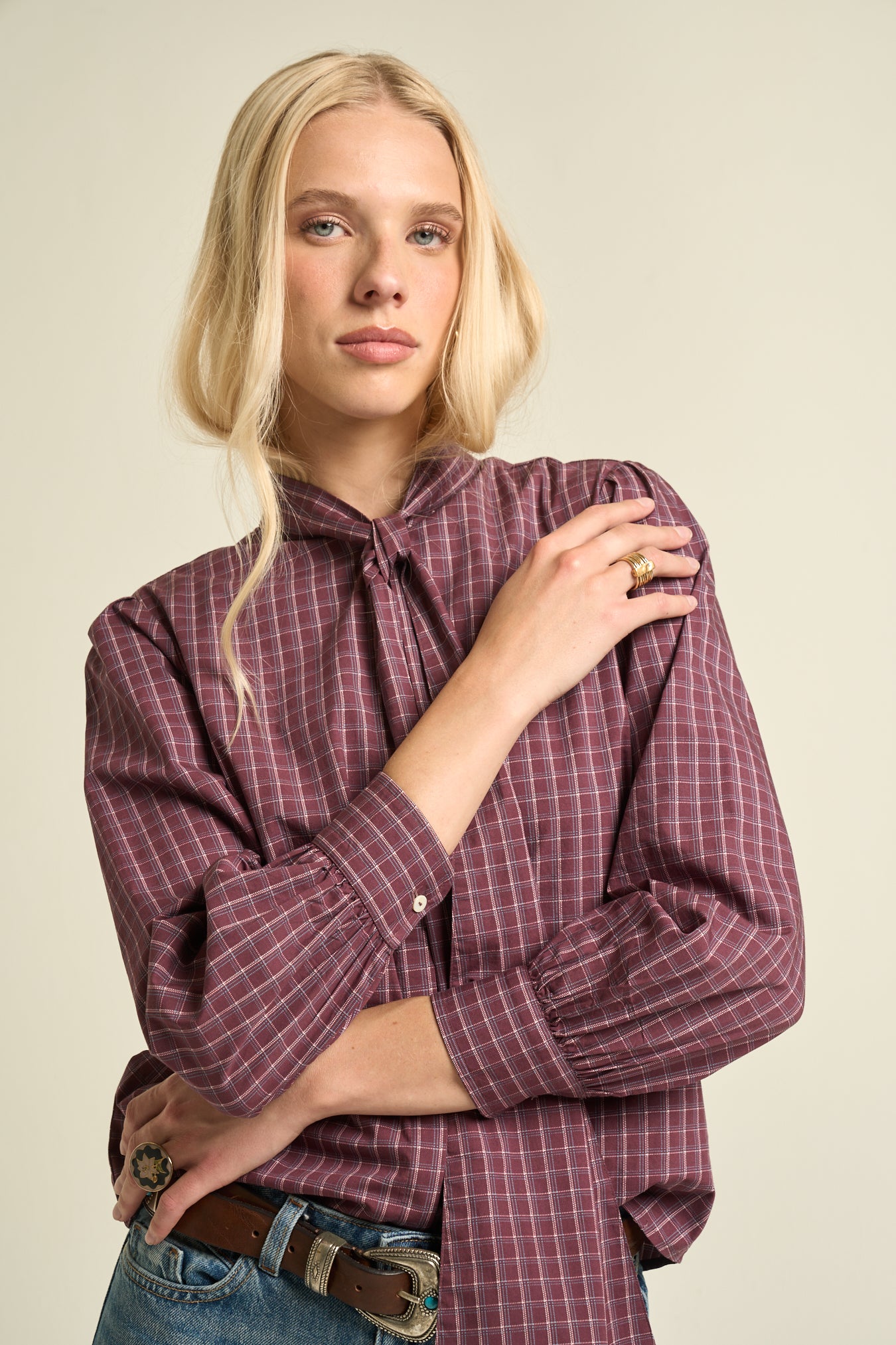 Lily Blouse Burgundy