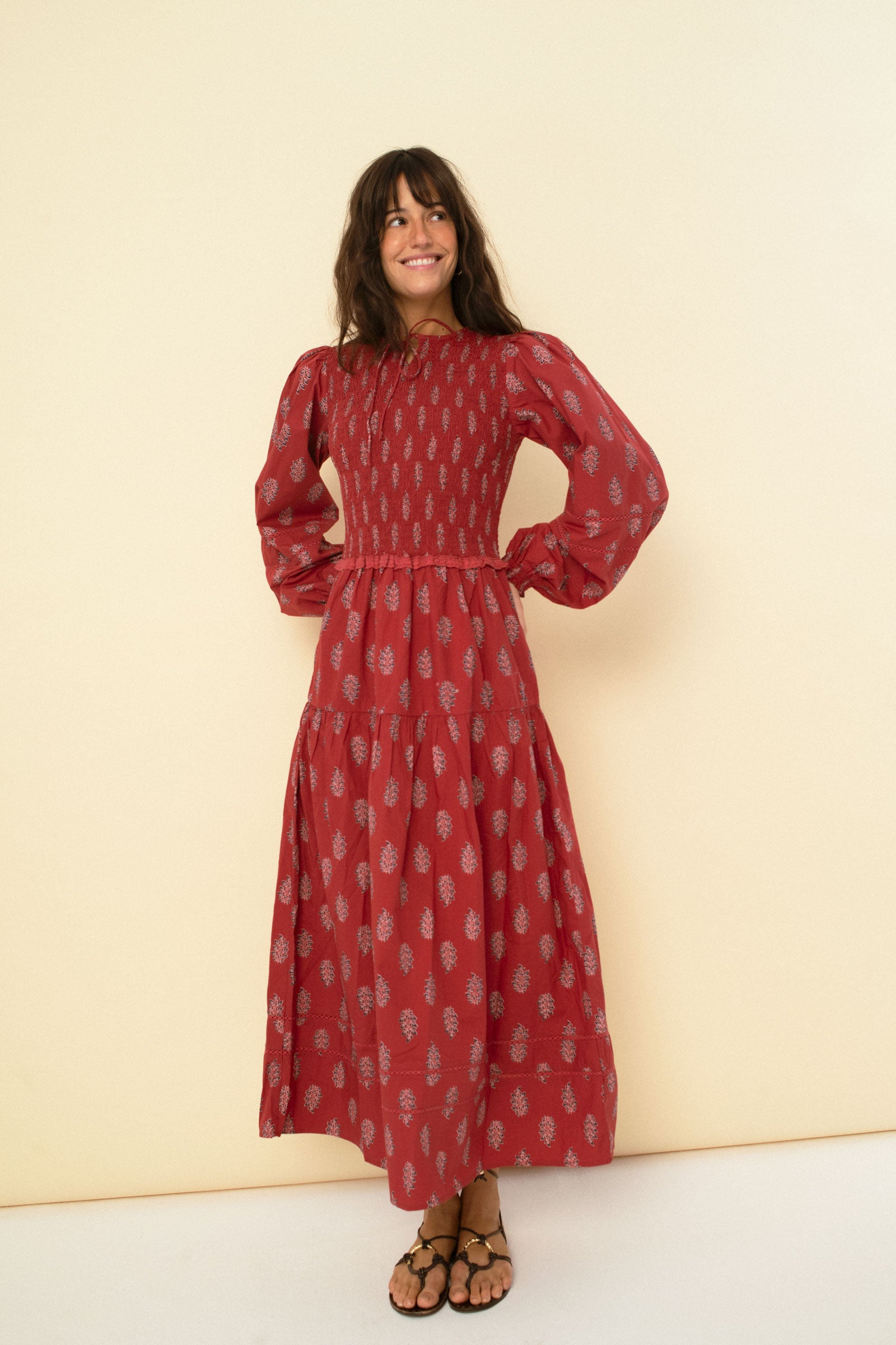 Camila dress burgundy