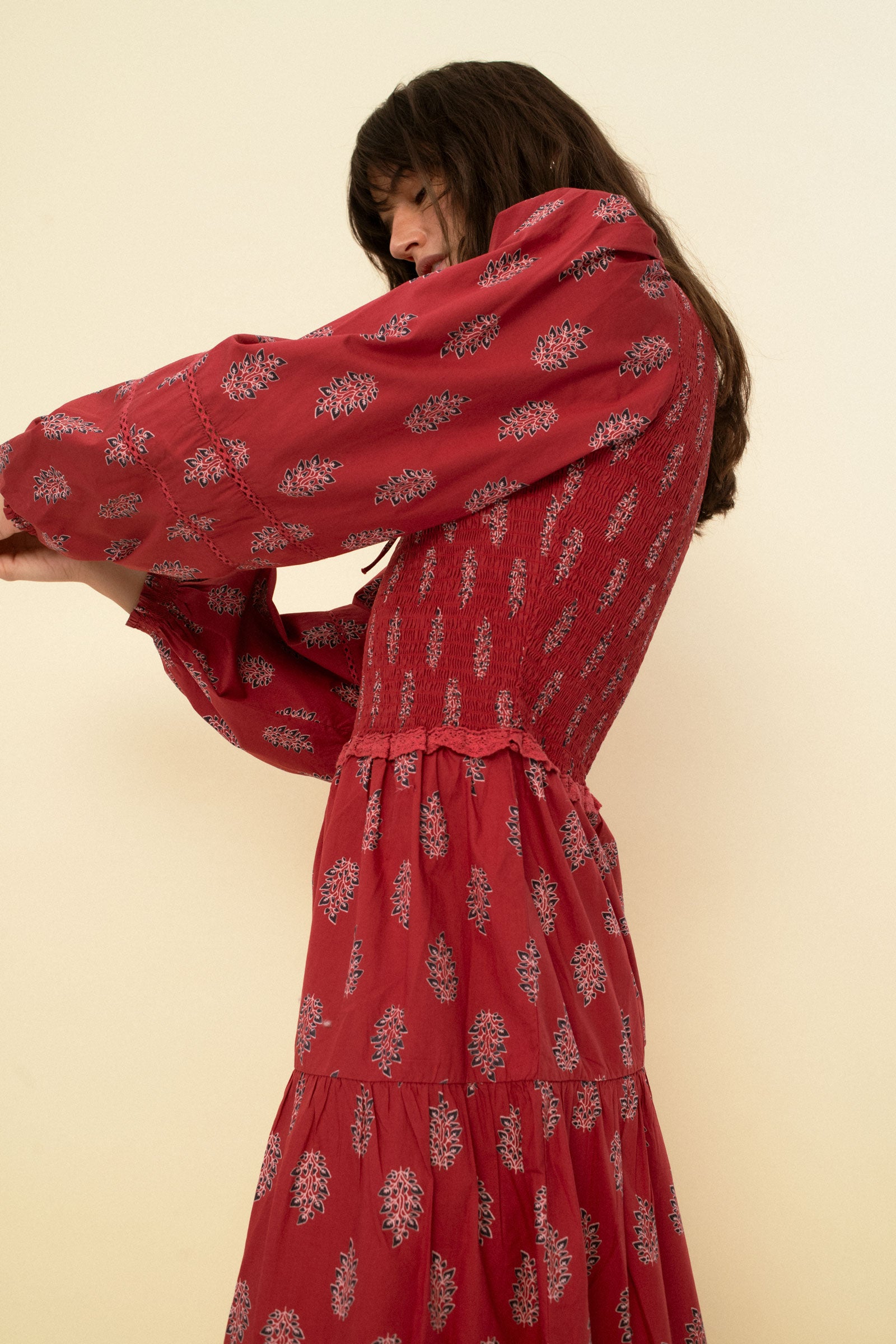 Camila dress burgundy