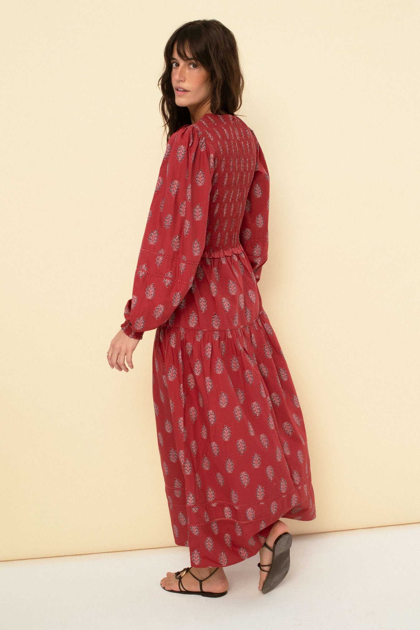 Camila dress burgundy