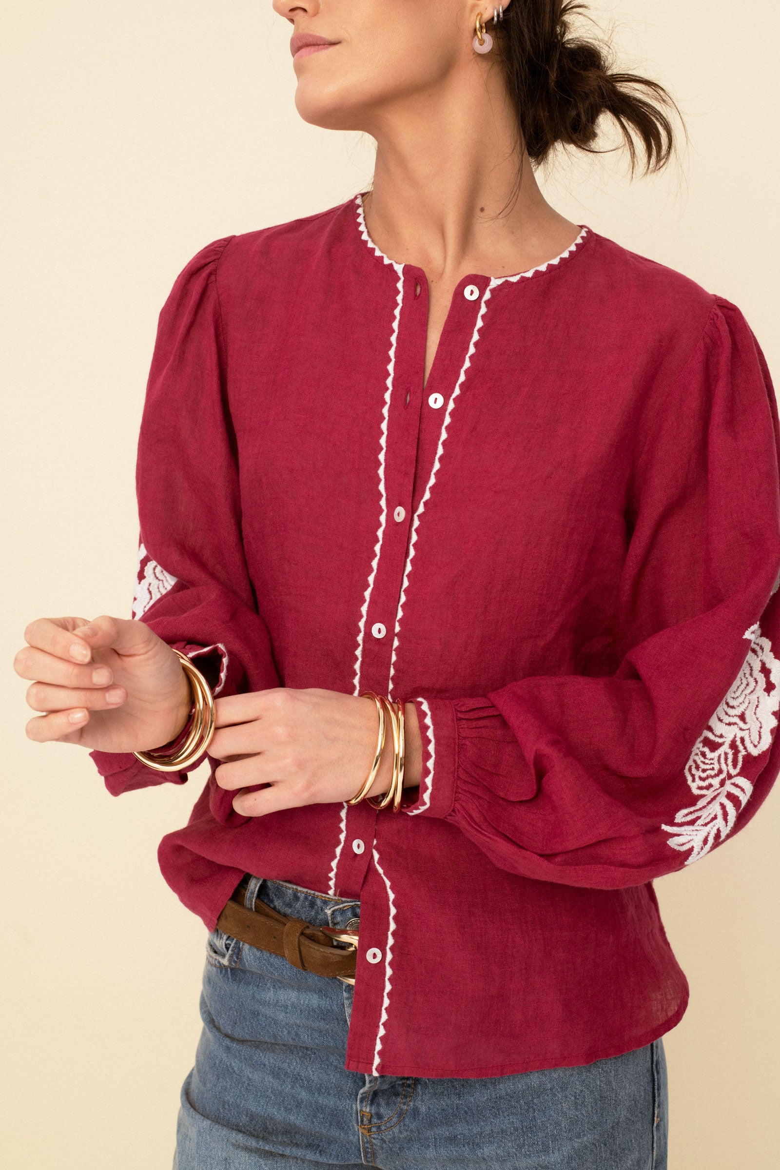 Leonor blouse cherry