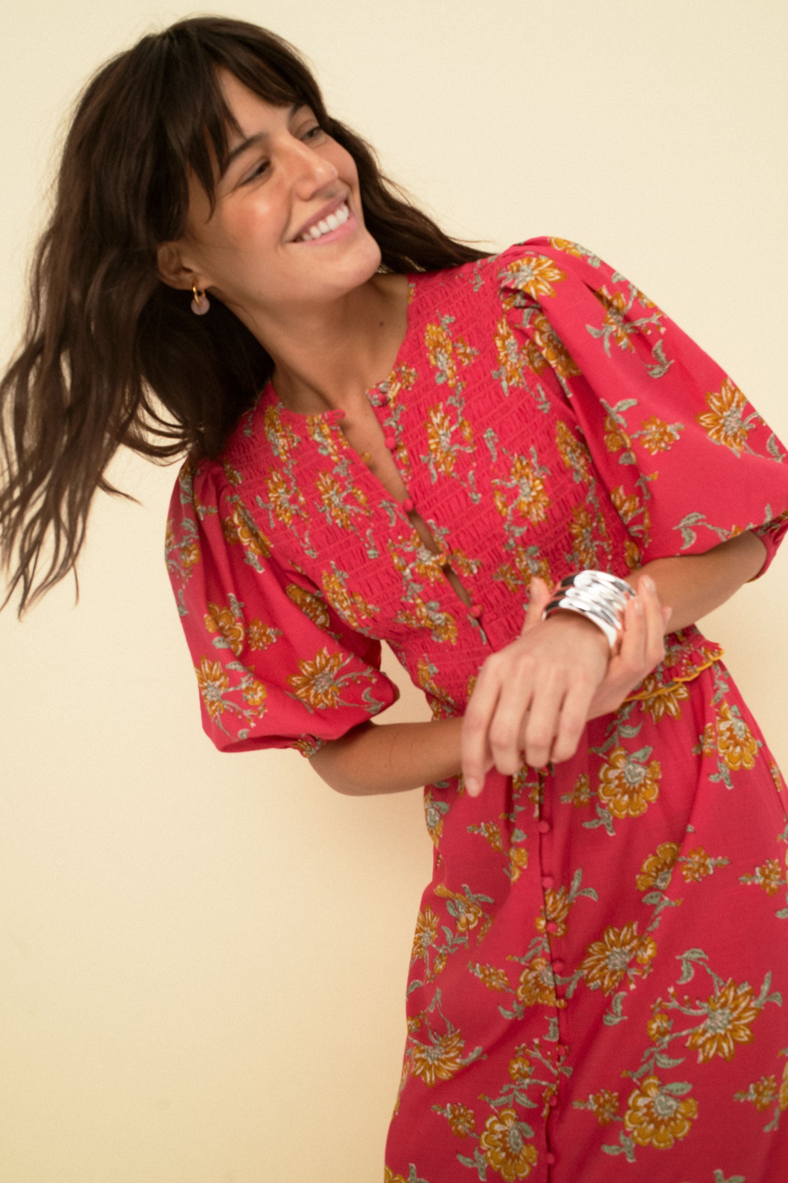 Magnolia dress cherry