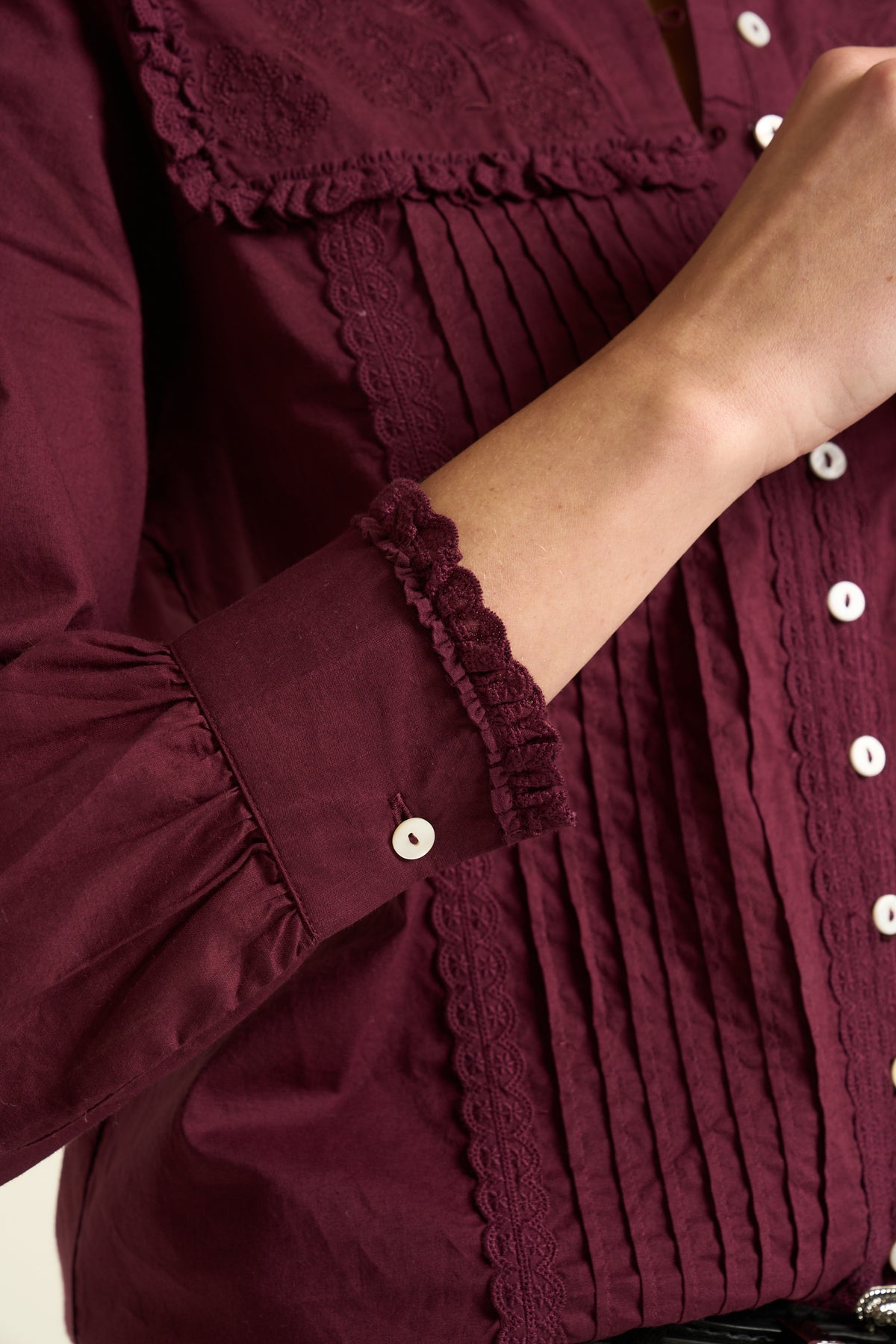 Mila Blouse Burgundy