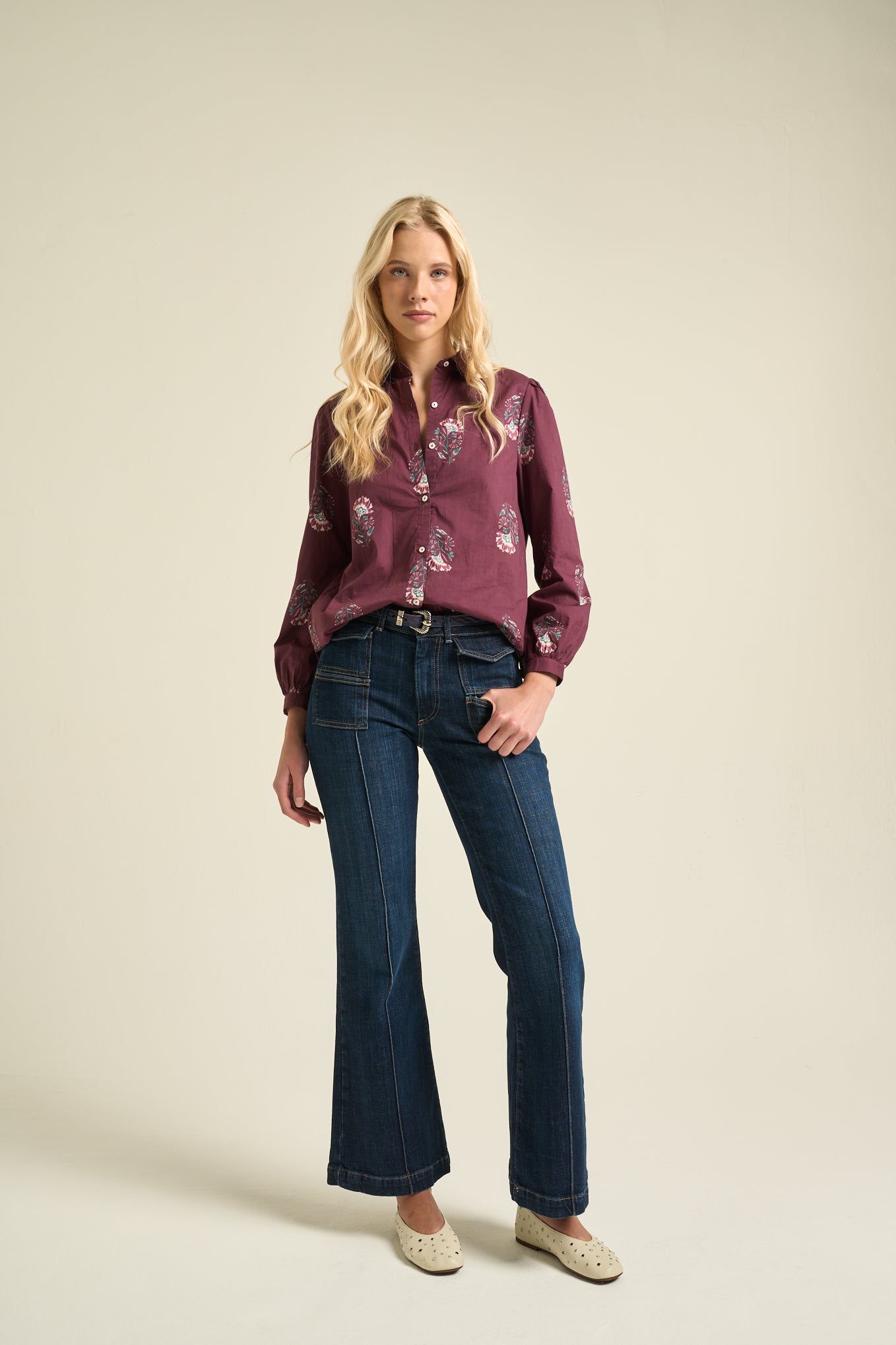 Leonor Blouse Burgundy