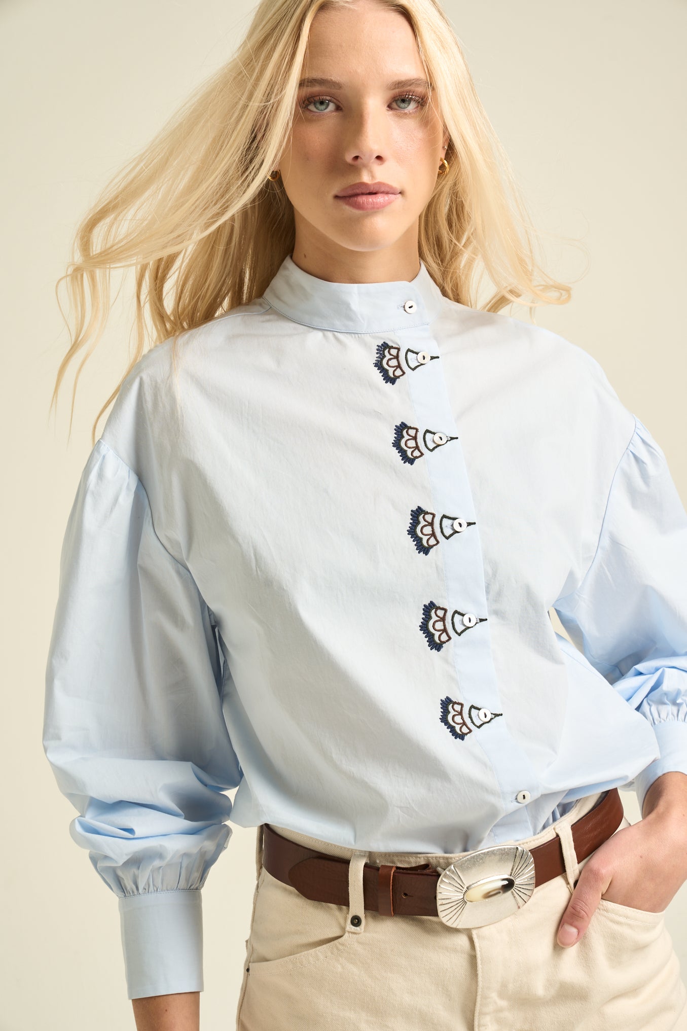 Anna Blouse Light Blue