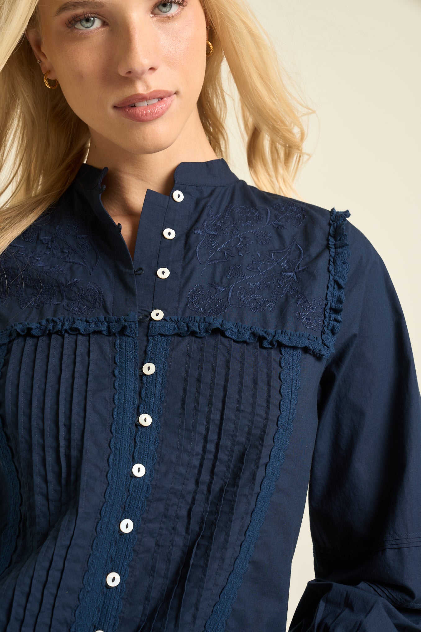 Mila Blouse Navy