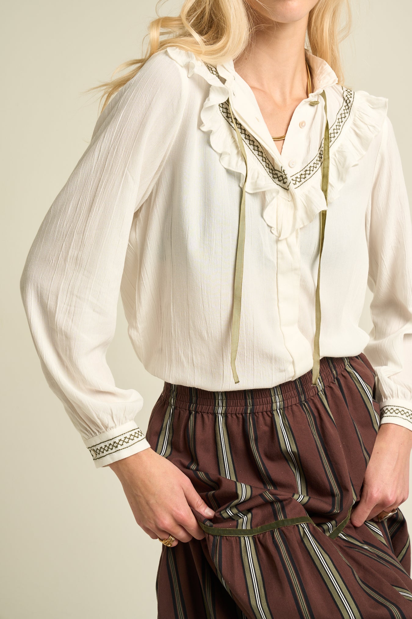 Hazel Blouse  Ecru