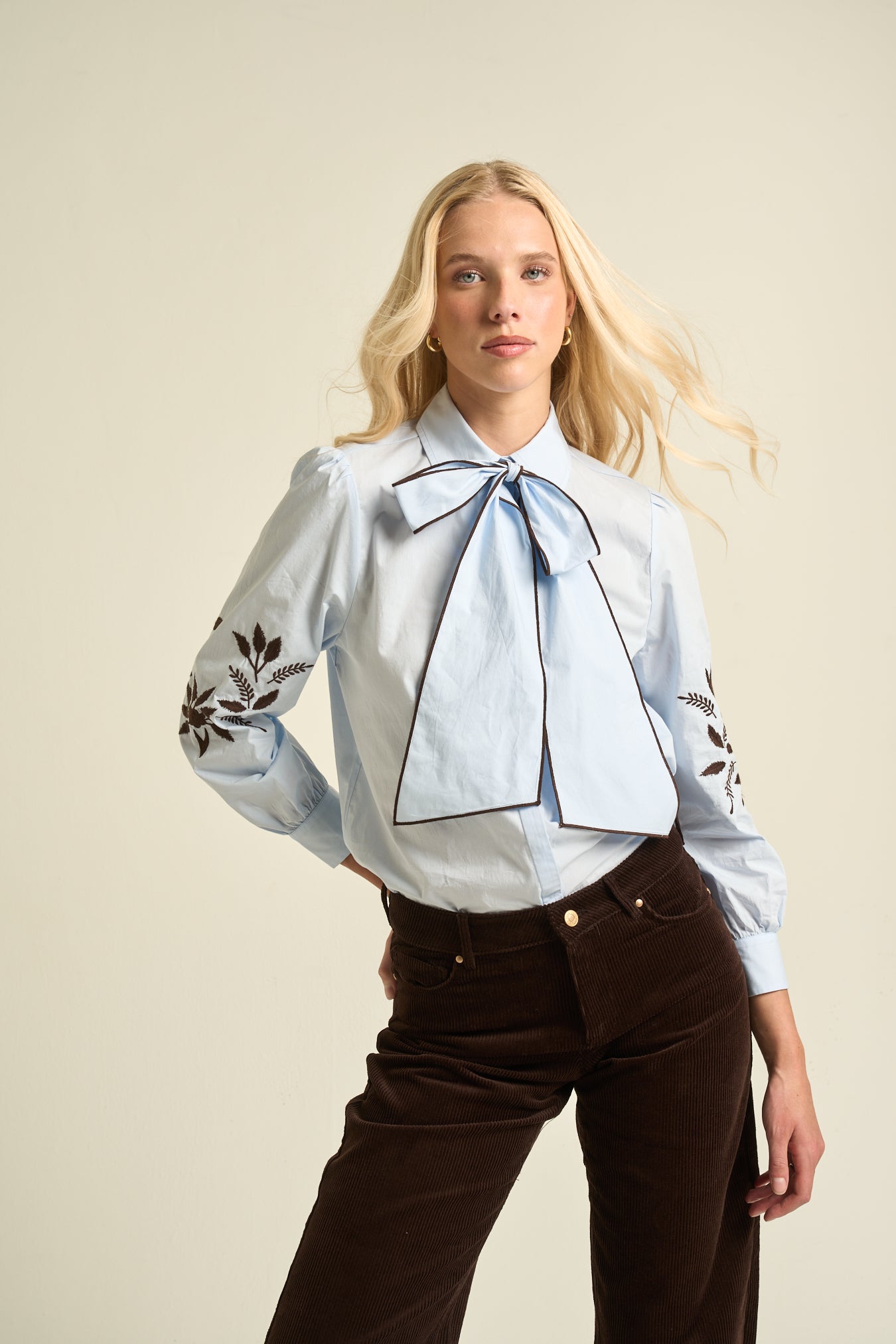 Lily Blouse  Light Blue