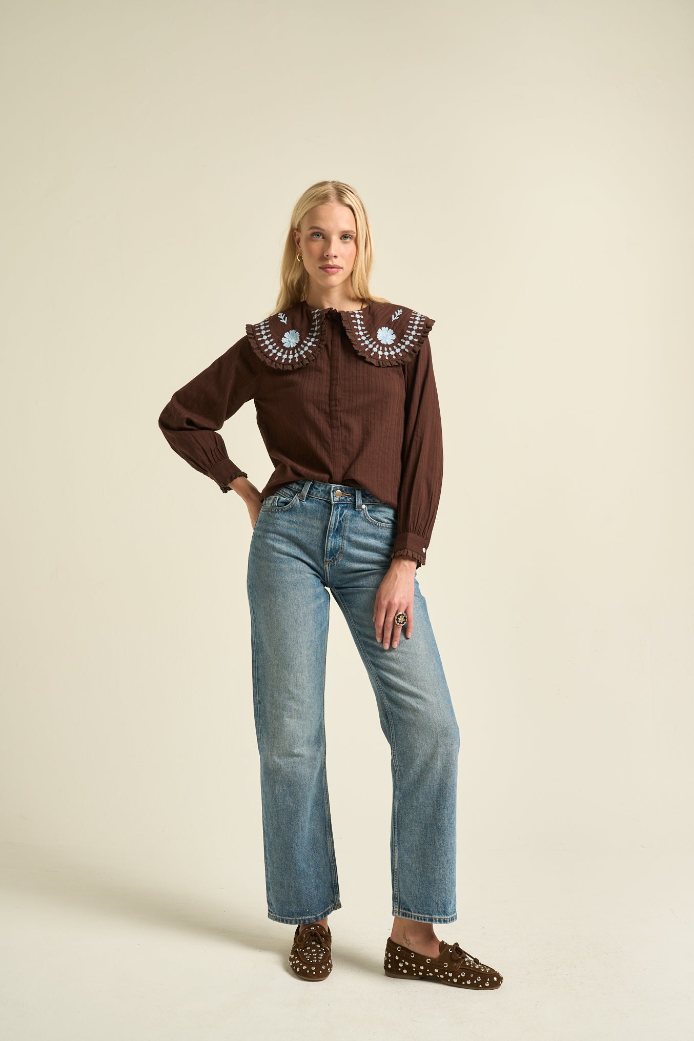 Paloma Blouse  Chocolate