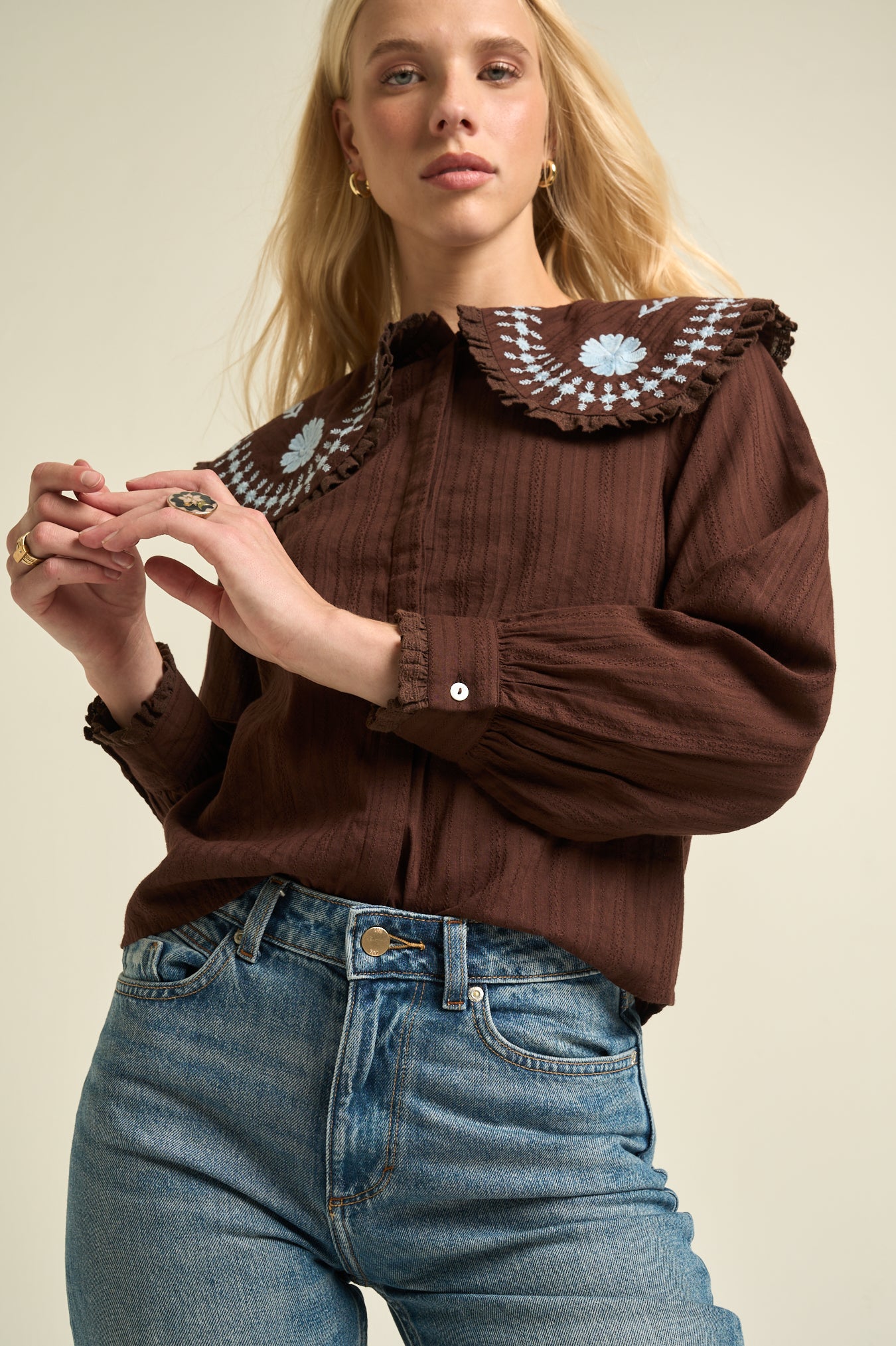 Paloma Blouse  Chocolate