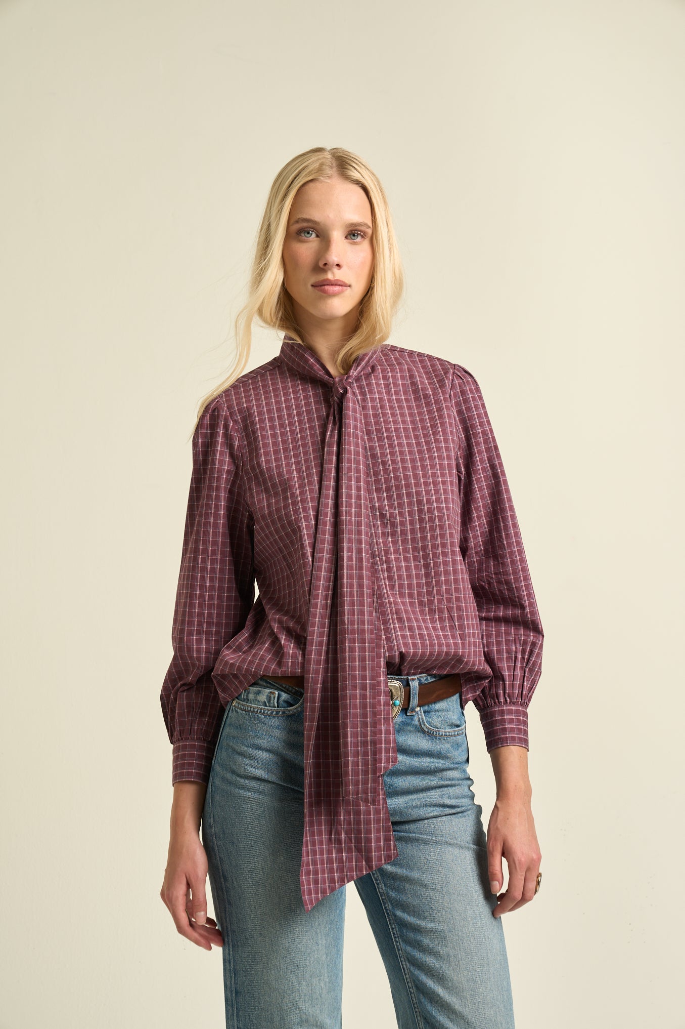 Lily Blouse Burgundy