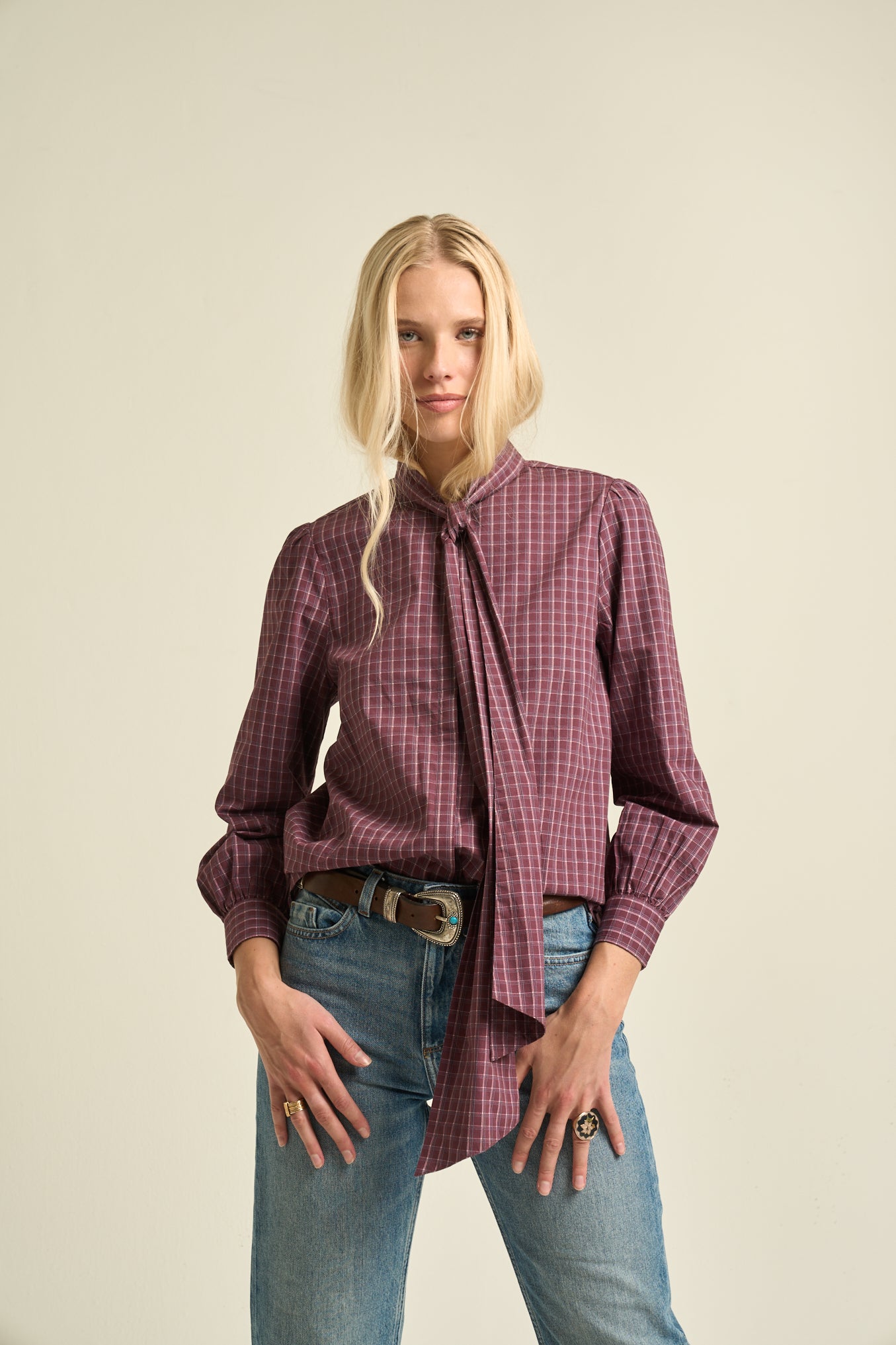 Lily Blouse Burgundy