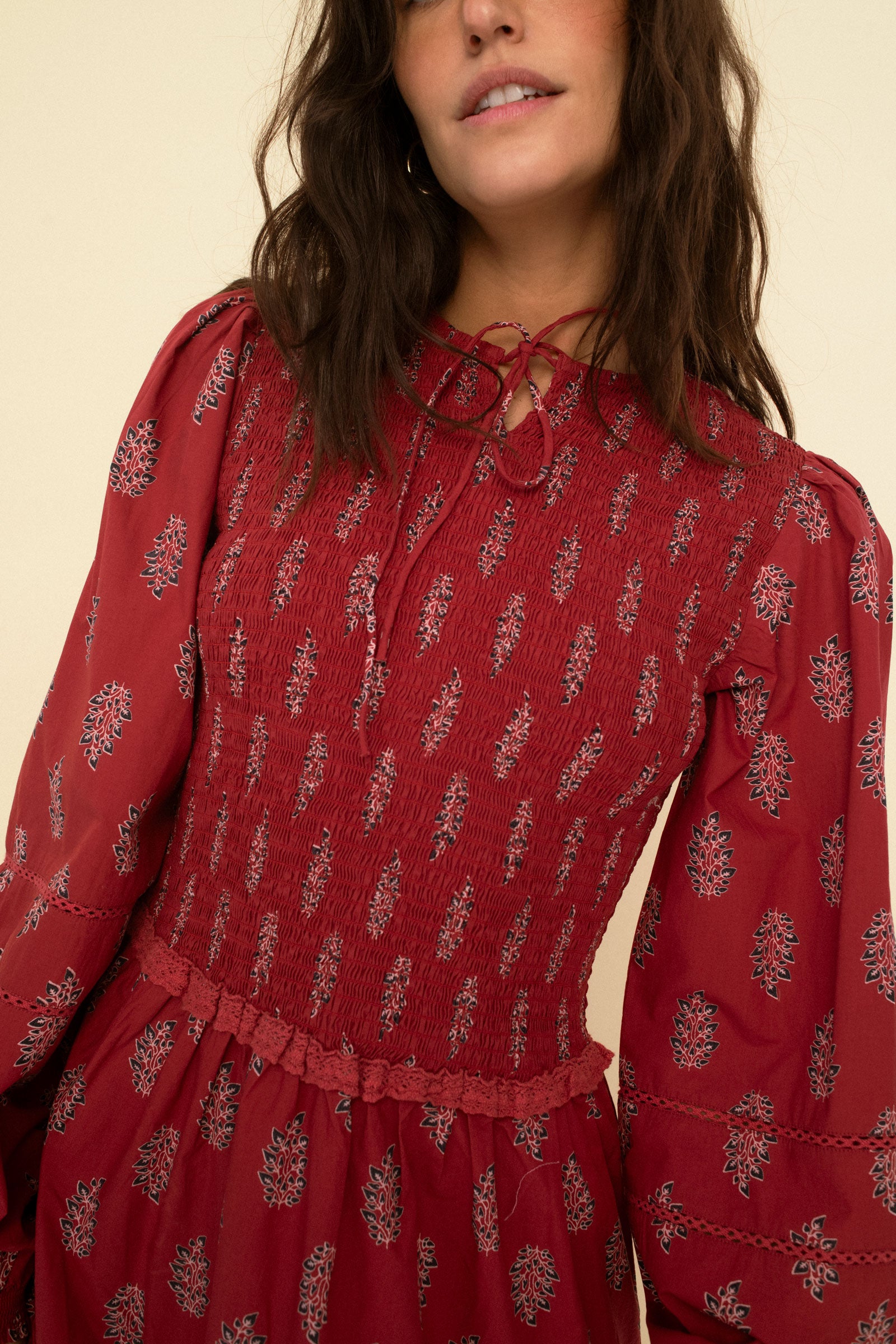 Camila dress burgundy