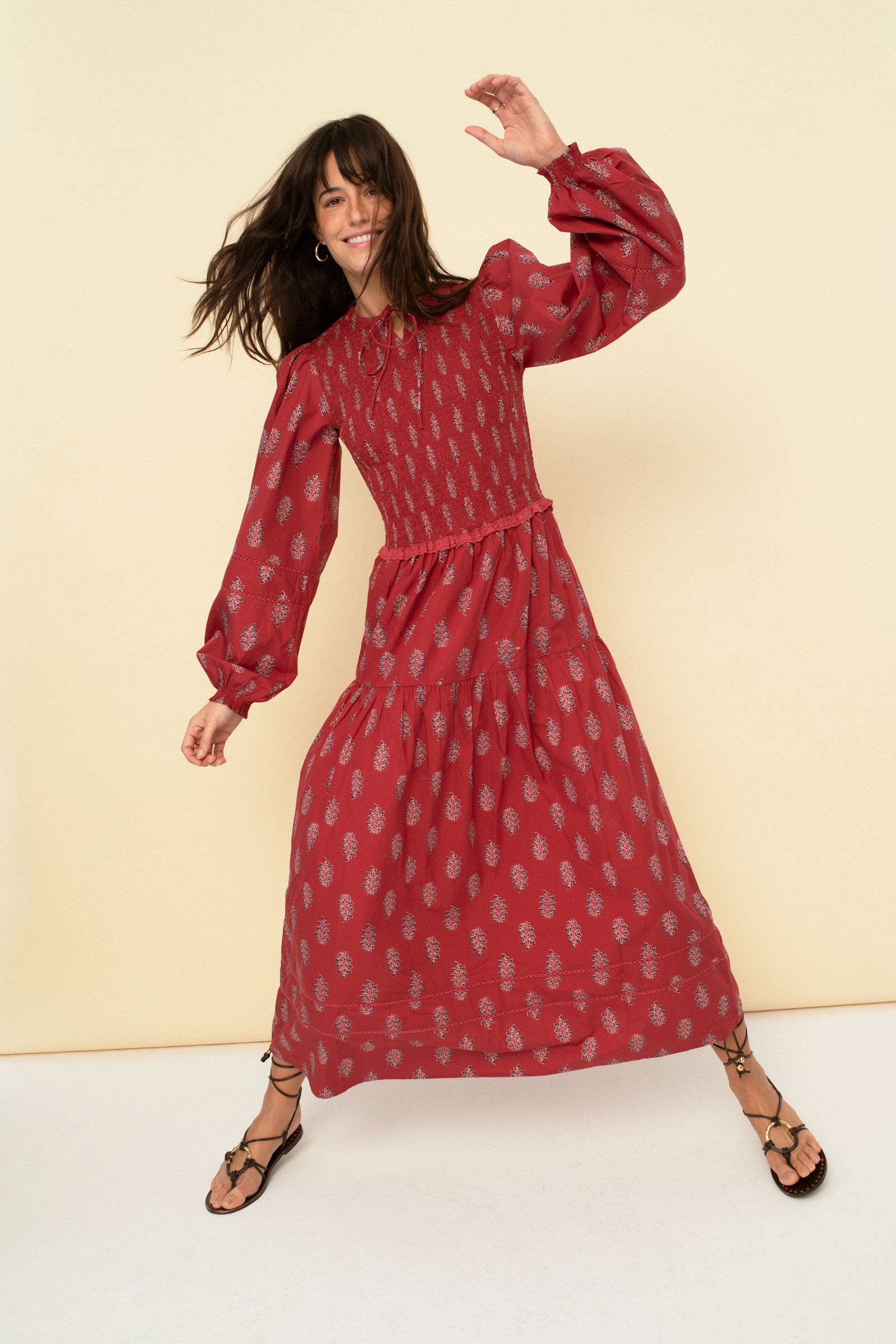 Camila dress burgundy