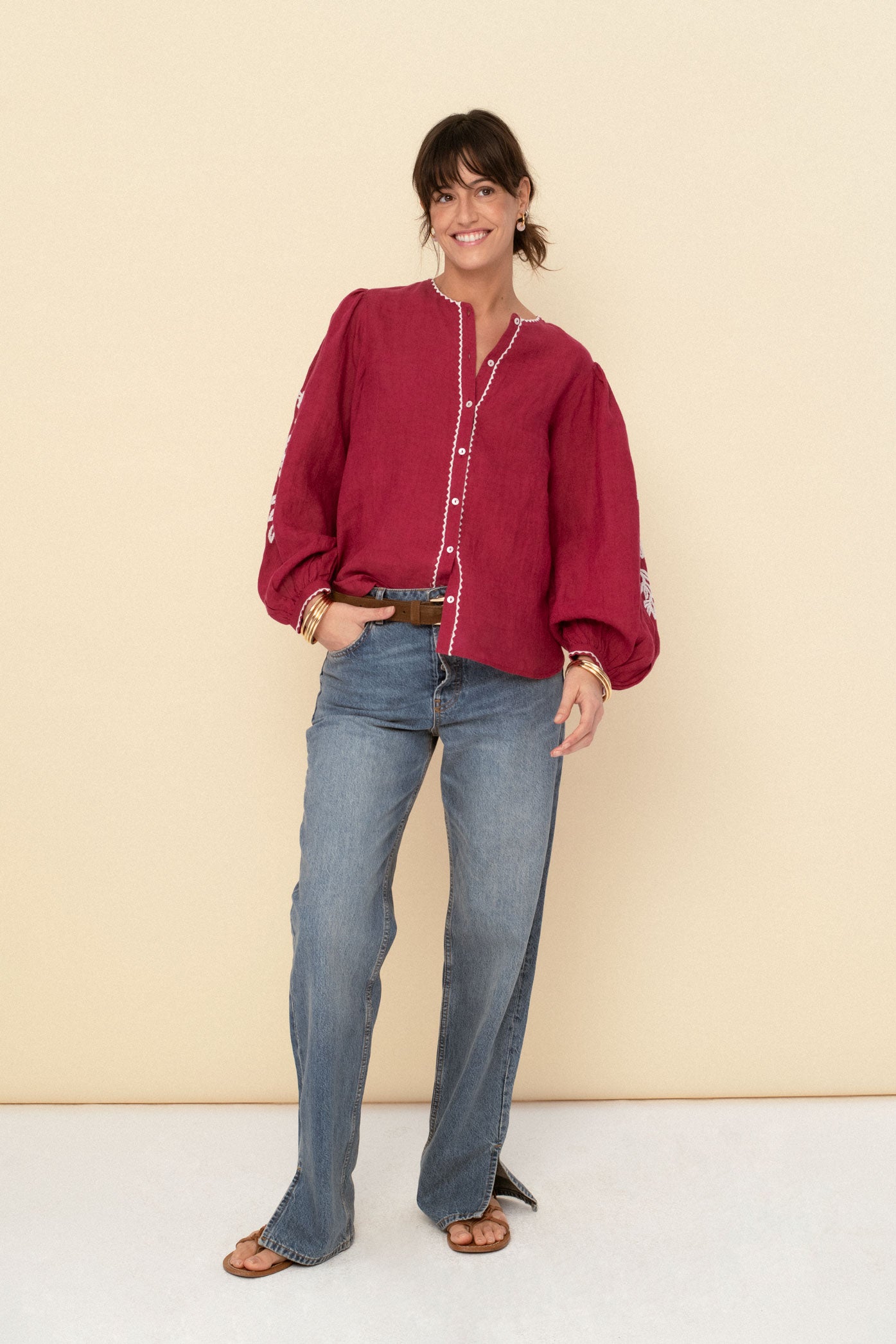 Leonor blouse cherry