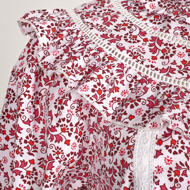 Carmen Blouse Burgundy