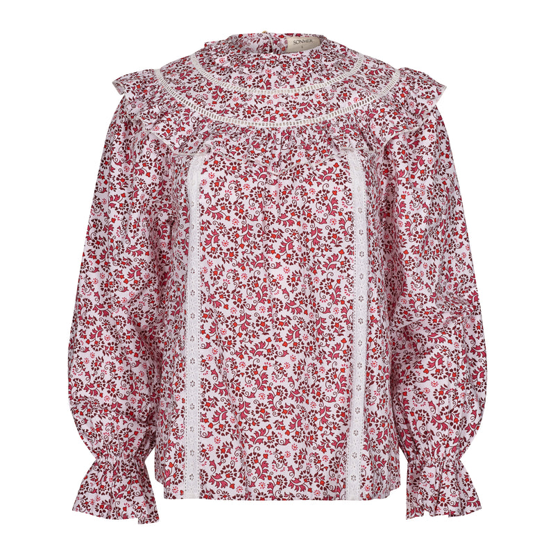Carmen Blouse Burgundy