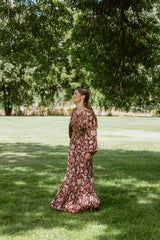 Magnolia dress burgundy